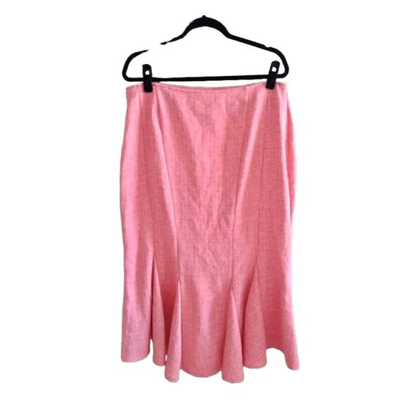 Ashley Stewart 2-Piece Set Blazer & Skirt Size 14W Short Sleeve Flared Skirt Hem - Picture 6 of 7